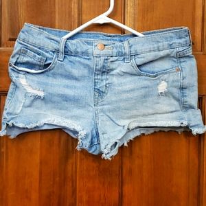 Distressed Denim Shorts
